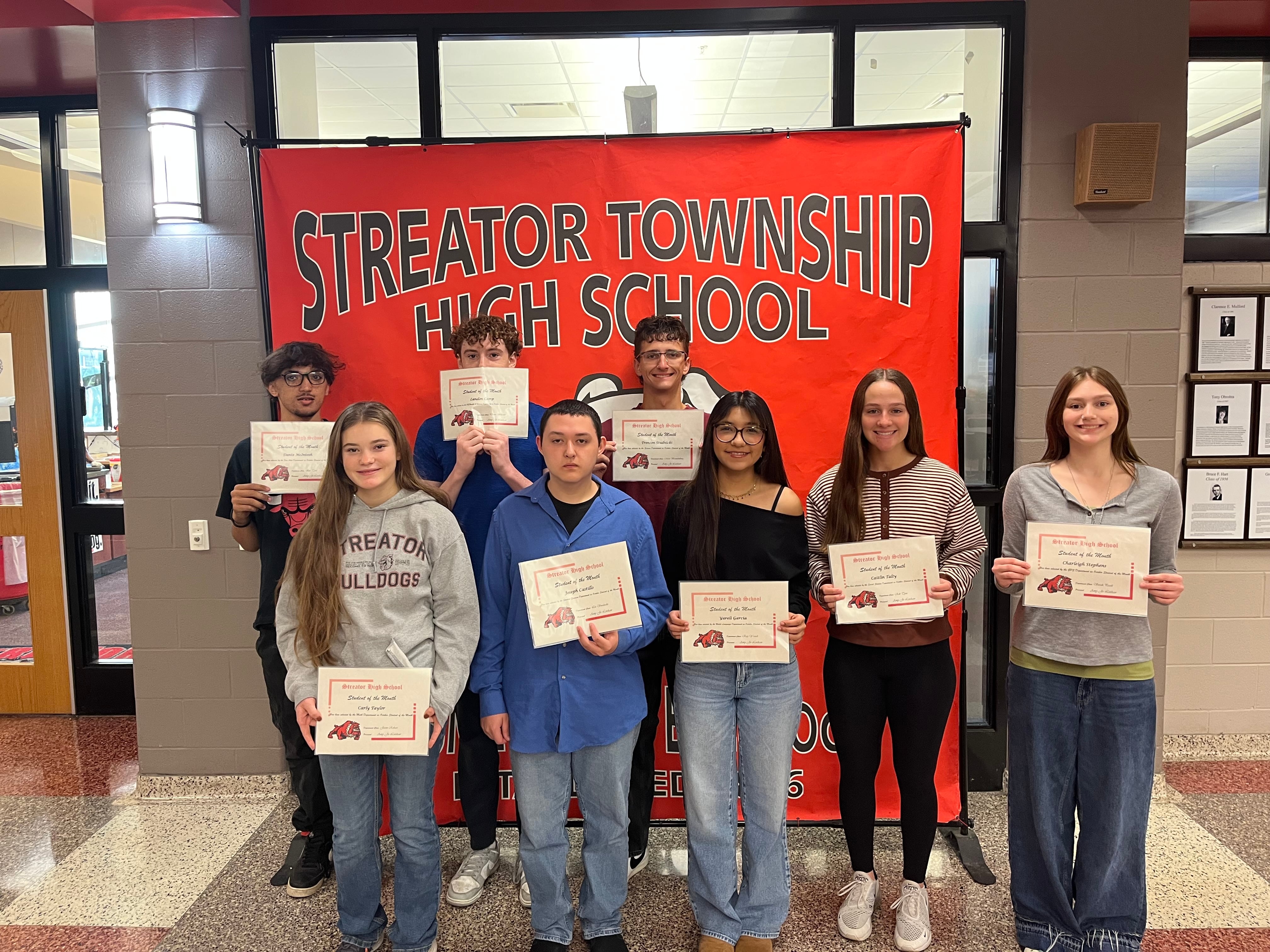 Streator High School names students of the month for October — Shaw Local News Network